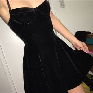 AA Underwire Velvet Bustier Skater Dress